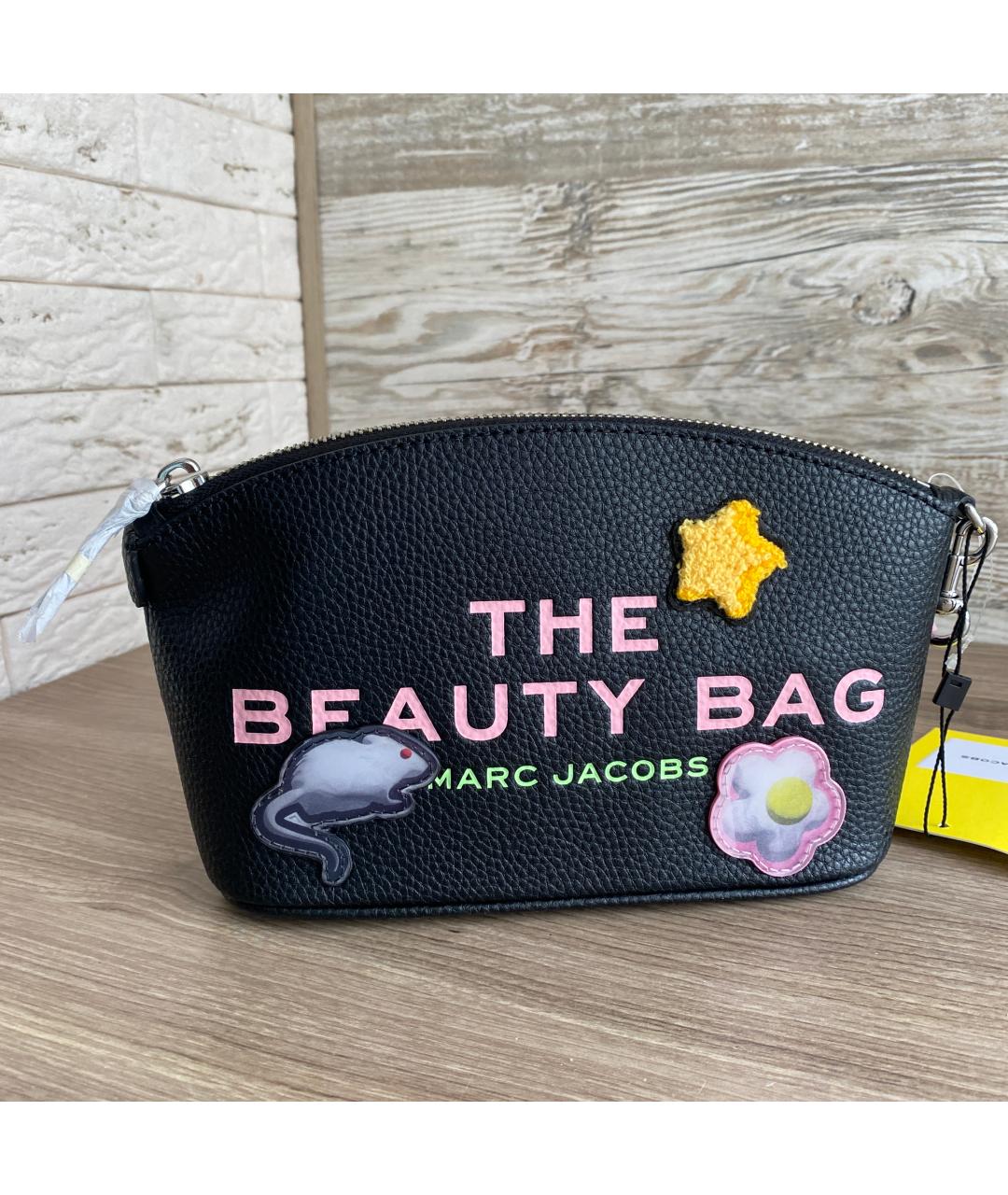 MARC JACOBS Черная кожаная косметичка, фото 10