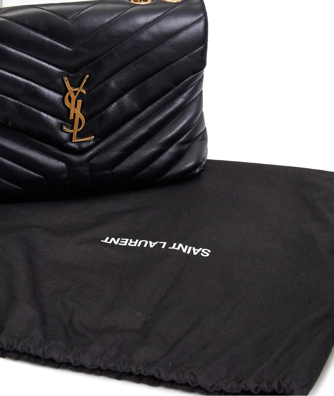 SAINT LAURENT Черная кожаная сумка через плечо, фото 7