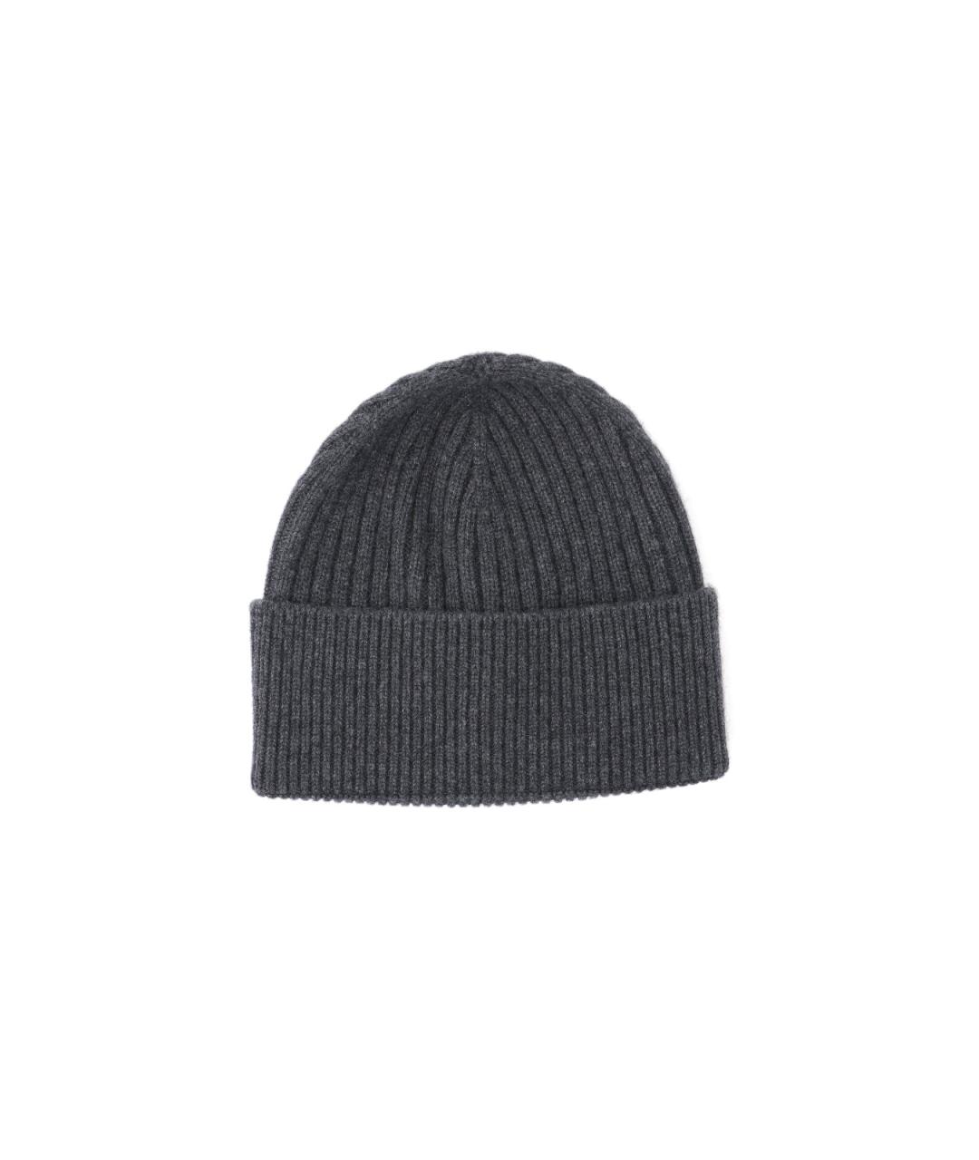 MONCLER GRENOBLE Серая кашемировая шапка, фото 2