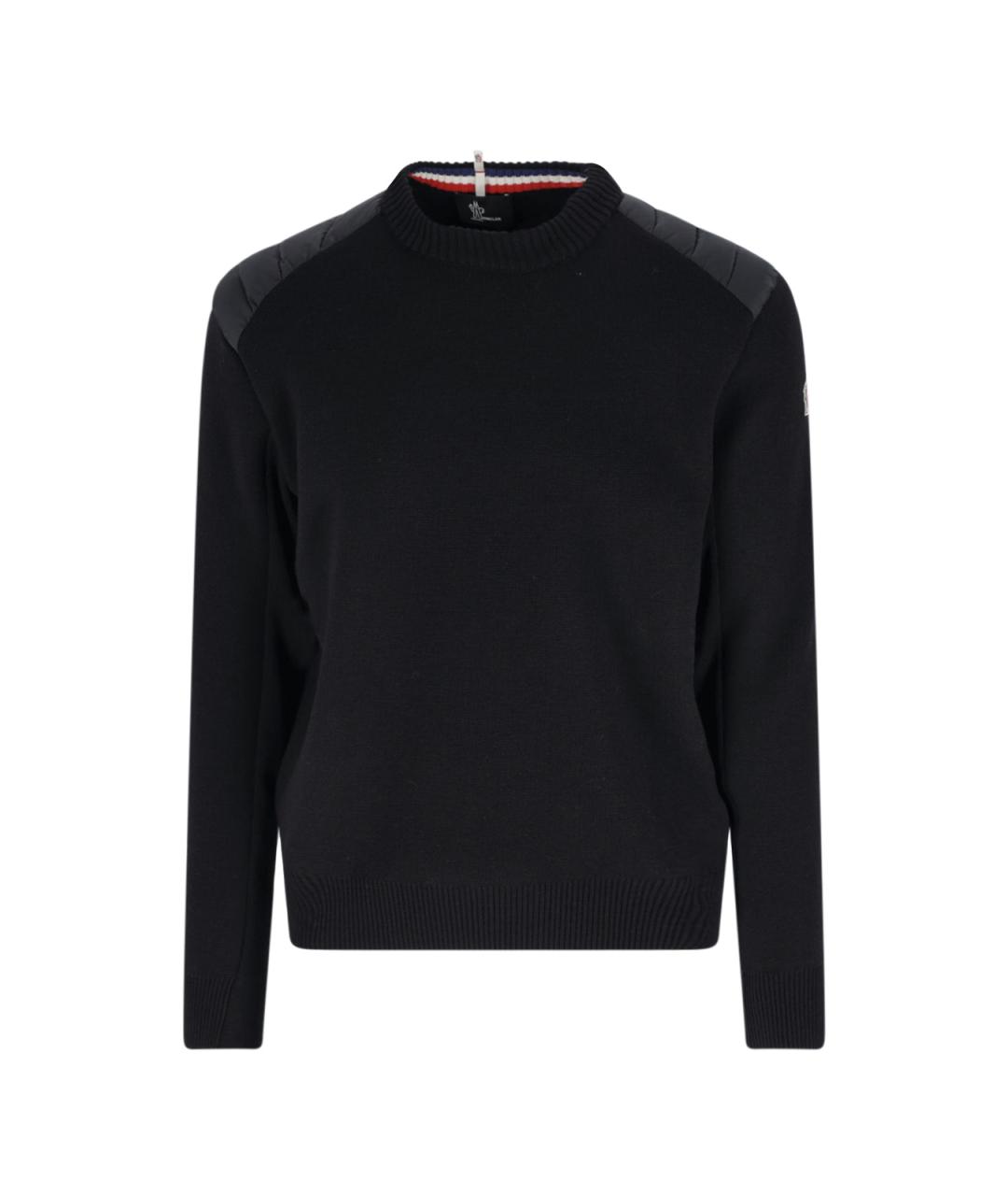 MONCLER GRENOBLE Черный шерстяной джемпер / свитер, фото 1