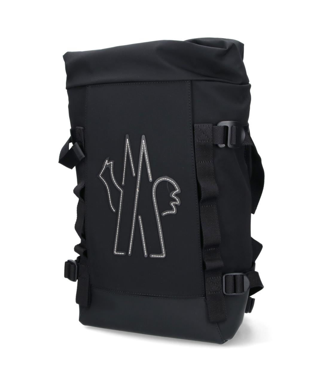 MONCLER GRENOBLE Черный синтетический рюкзак, фото 2