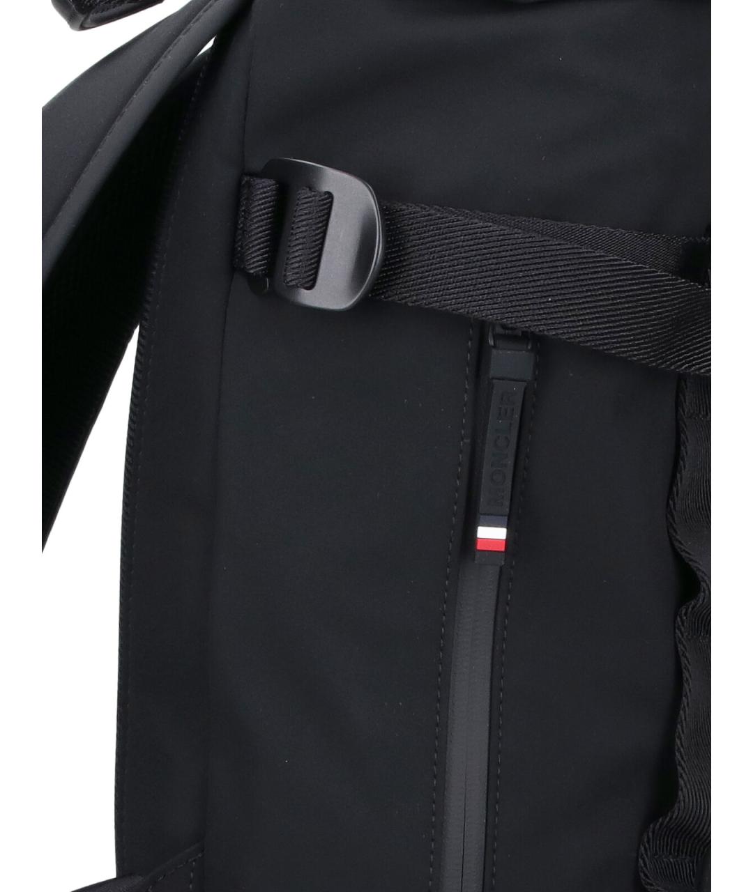 MONCLER GRENOBLE Черный синтетический рюкзак, фото 4