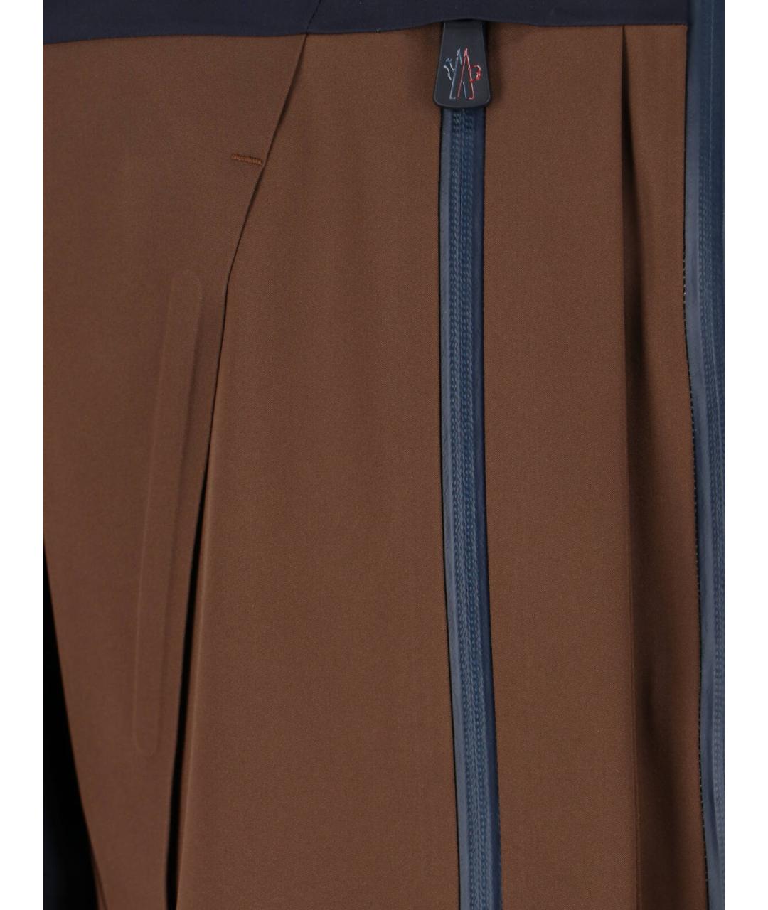 MONCLER GRENOBLE Коричневая полиамидовая куртка, фото 4