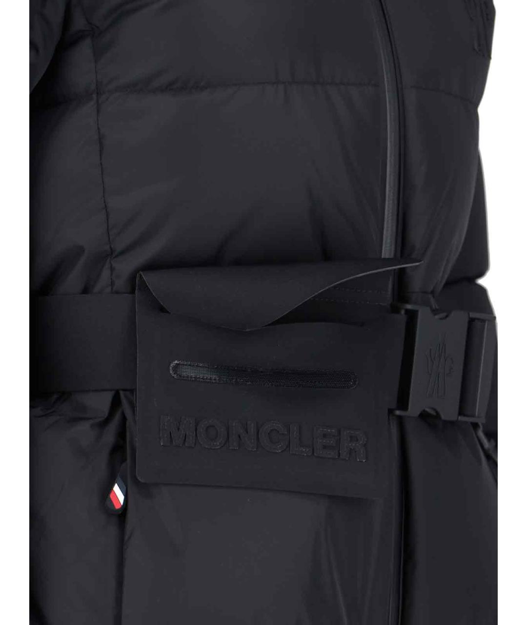 MONCLER GRENOBLE Черный полиэстеровый пуховик, фото 3