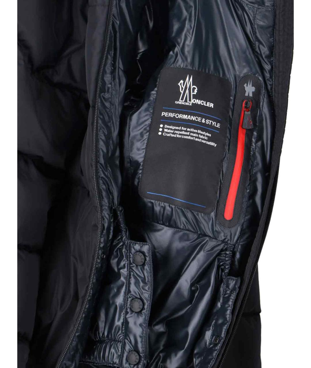 MONCLER GRENOBLE Черный полиэстеровый пуховик, фото 5