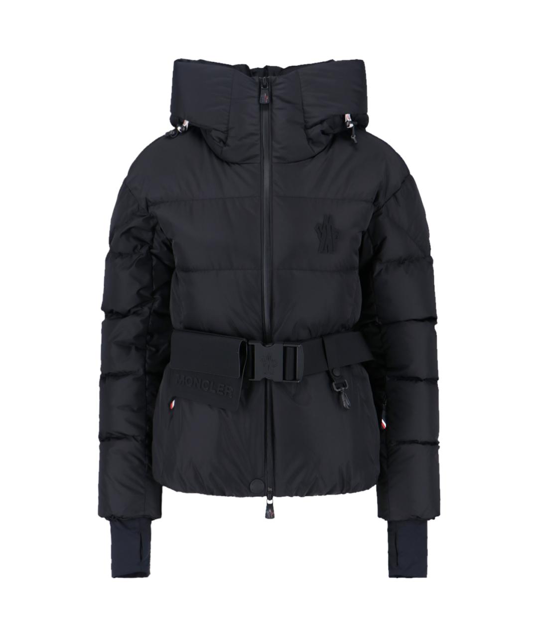 MONCLER GRENOBLE Черный полиэстеровый пуховик, фото 1