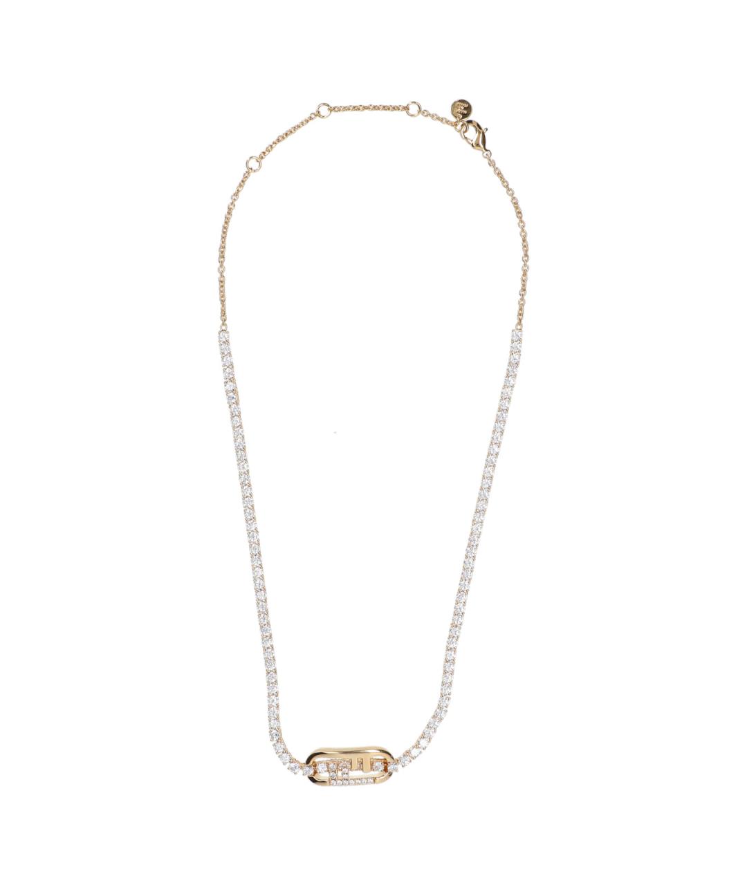 FENDI Золотое металлическое колье, фото 1