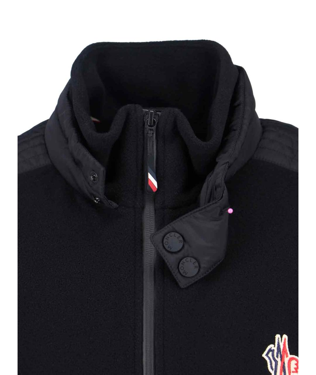 MONCLER GRENOBLE Черный полиэстеровый джемпер / свитер, фото 4