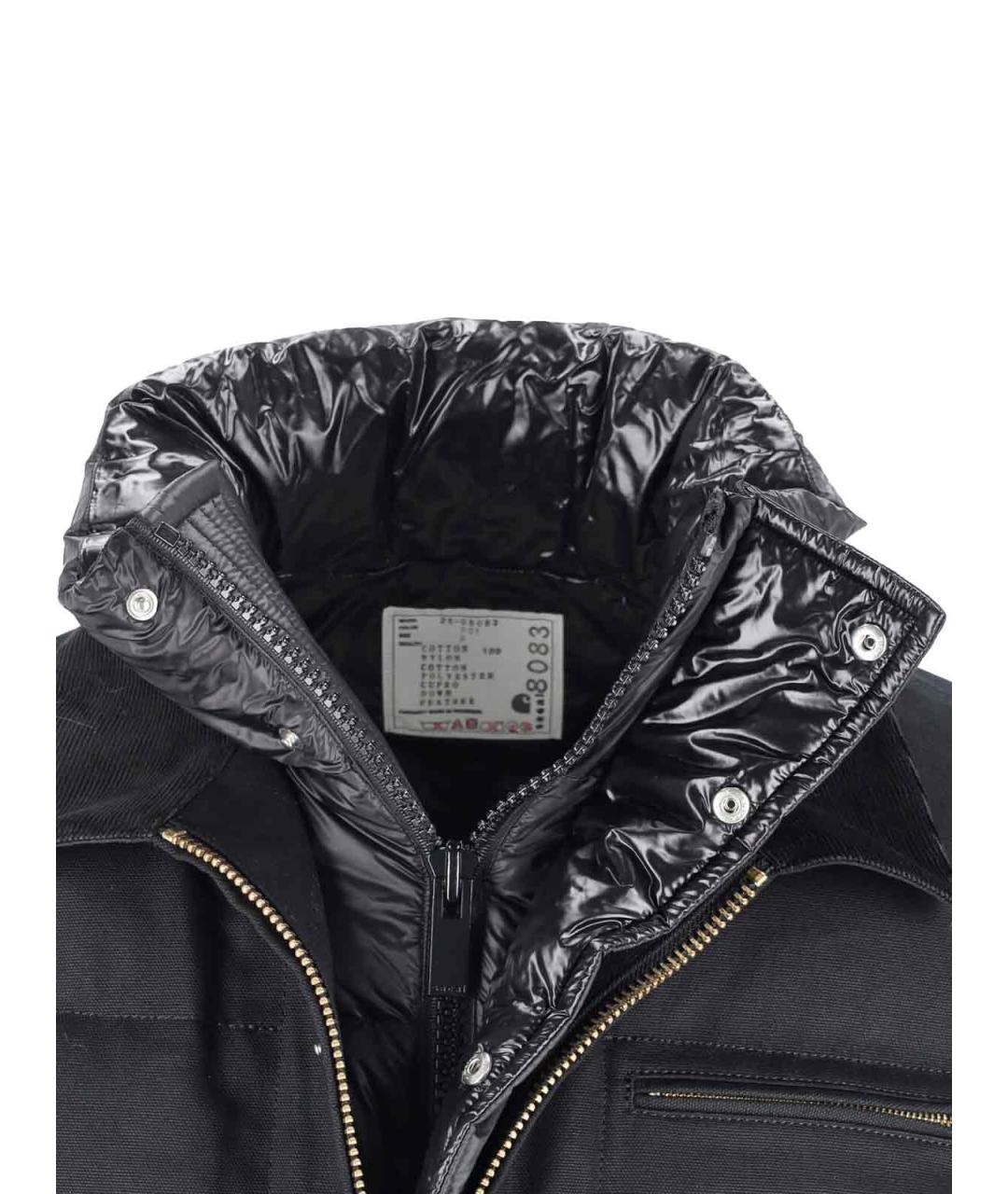 SACAI Черный полиэстеровый пуховик, фото 5