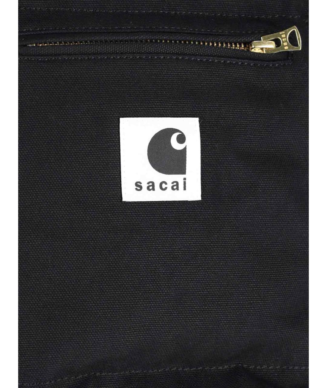 SACAI Черный полиэстеровый пуховик, фото 3