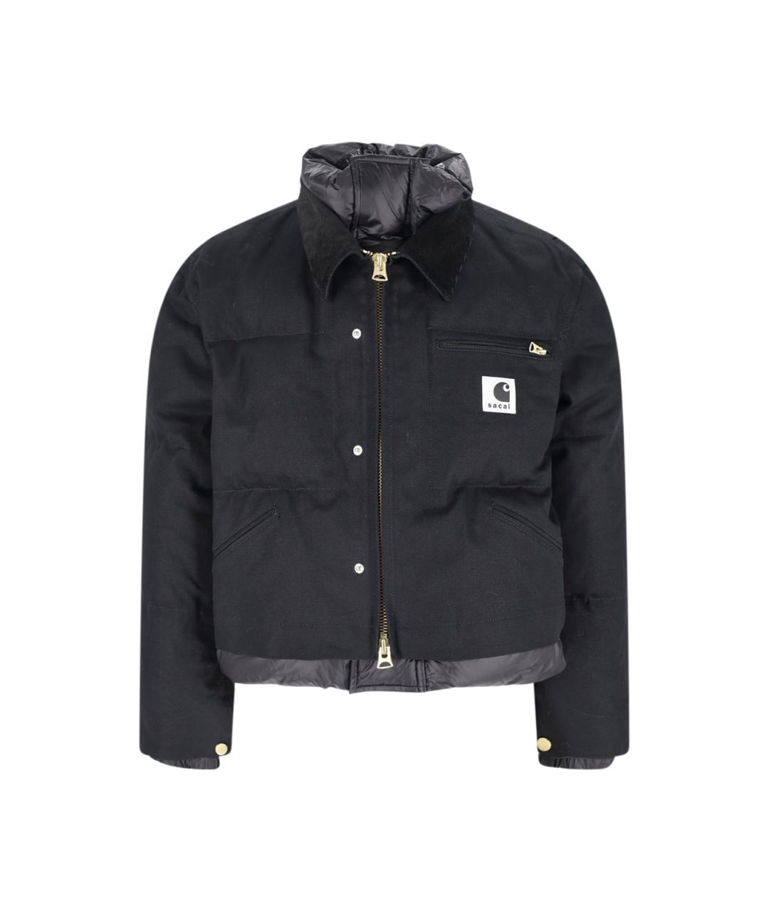 SACAI Черный полиэстеровый пуховик, фото 1