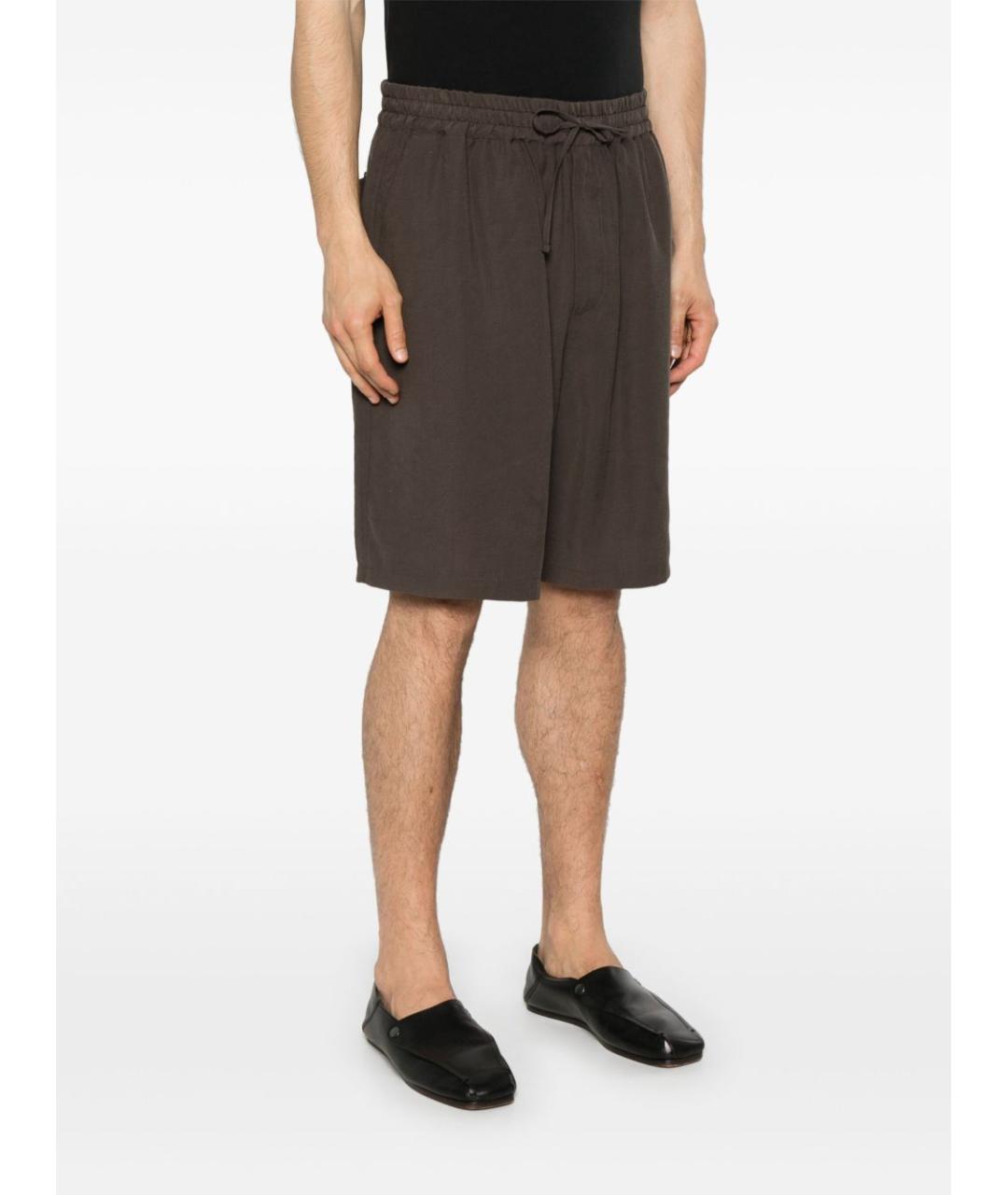 EMPORIO ARMANI Коричневые полиэстеровые шорты, фото 5