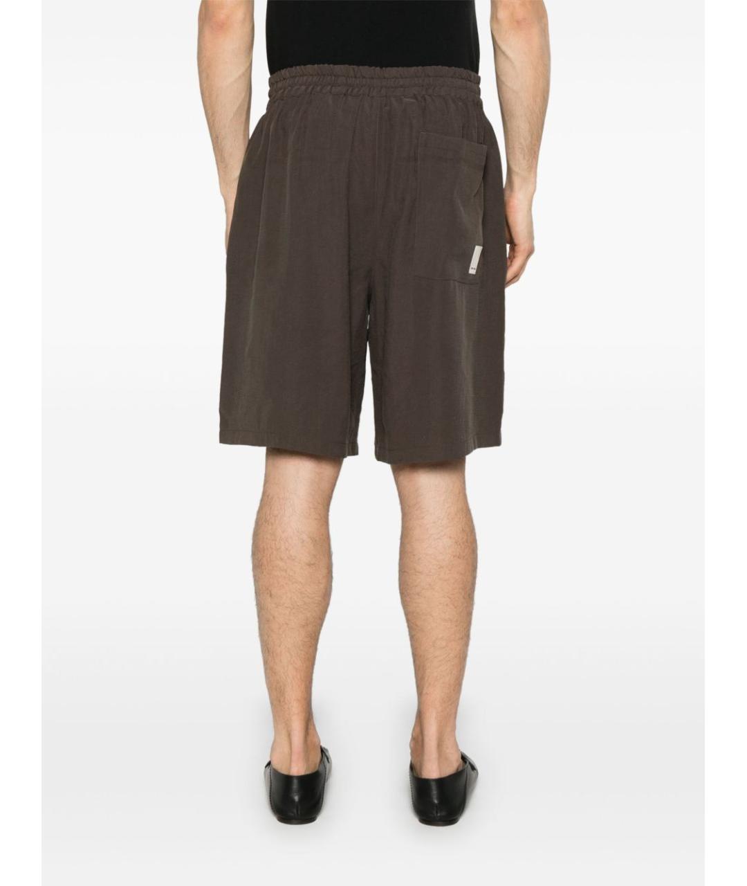 EMPORIO ARMANI Коричневые полиэстеровые шорты, фото 4
