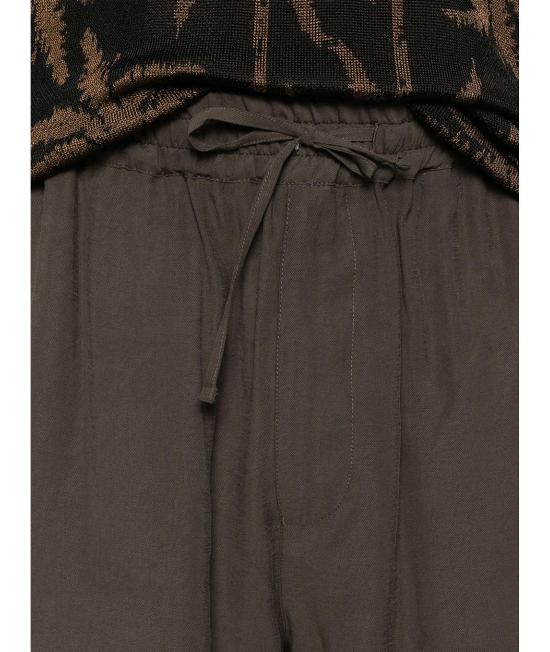 EMPORIO ARMANI Коричневые полиэстеровые шорты, фото 2