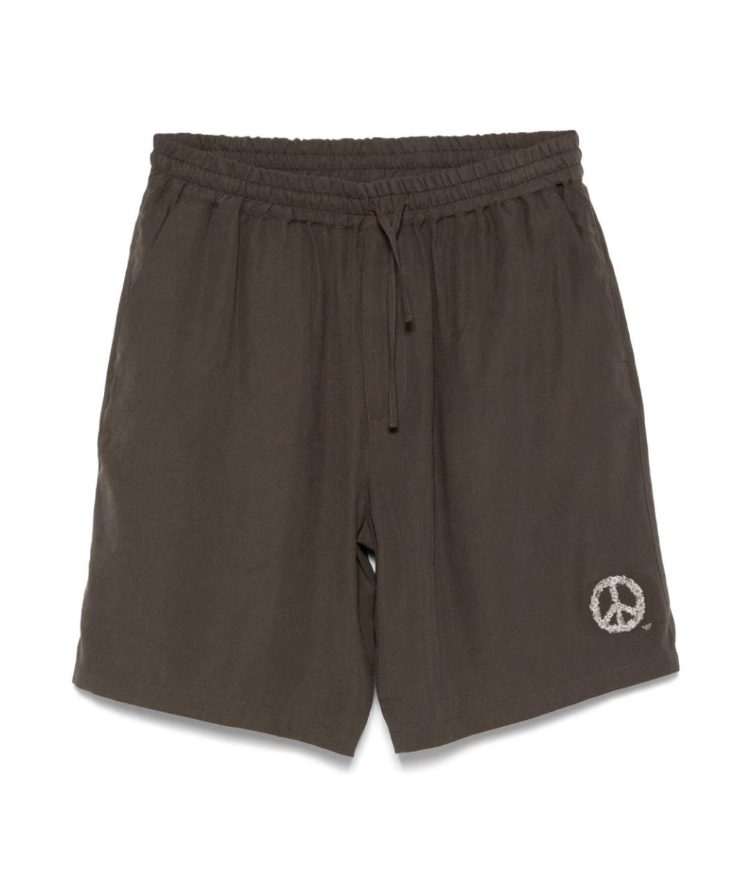 EMPORIO ARMANI Коричневые полиэстеровые шорты, фото 1