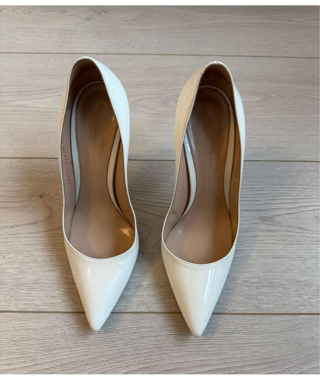 GIANVITO ROSSI Белые кожаные туфли, фото 2