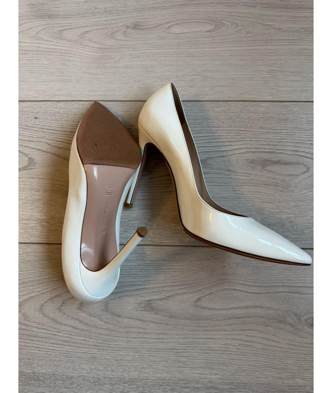 GIANVITO ROSSI Белые кожаные туфли, фото 6