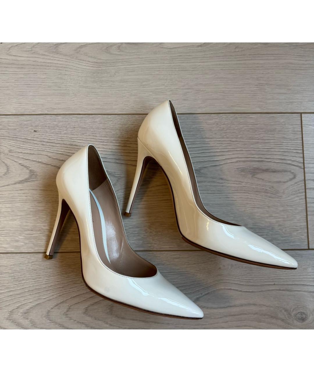 GIANVITO ROSSI Белые кожаные туфли, фото 4