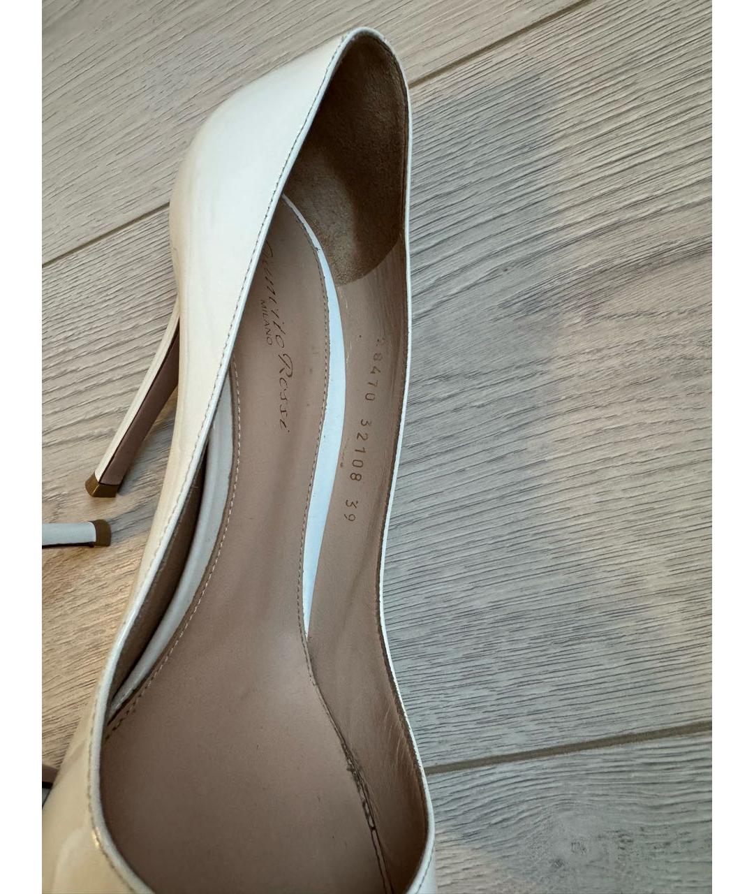 GIANVITO ROSSI Белые кожаные туфли, фото 5