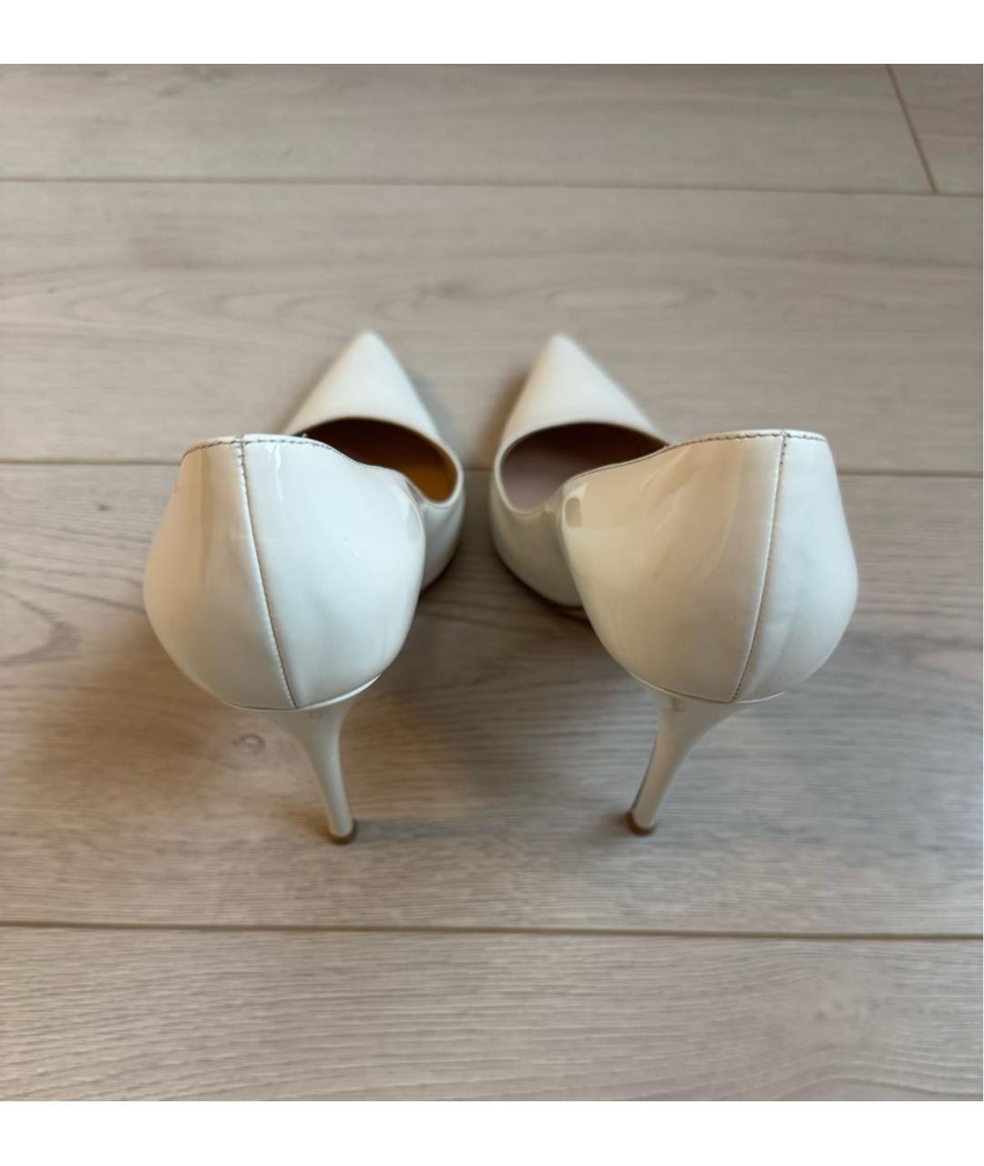 GIANVITO ROSSI Белые кожаные туфли, фото 3