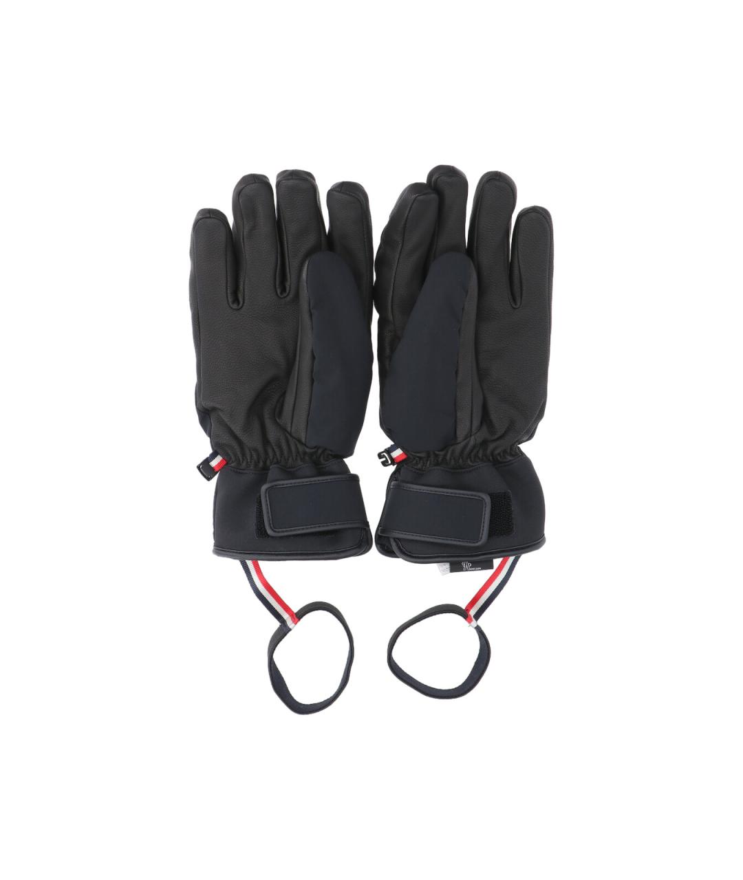 MONCLER GRENOBLE Черные перчатки, фото 2