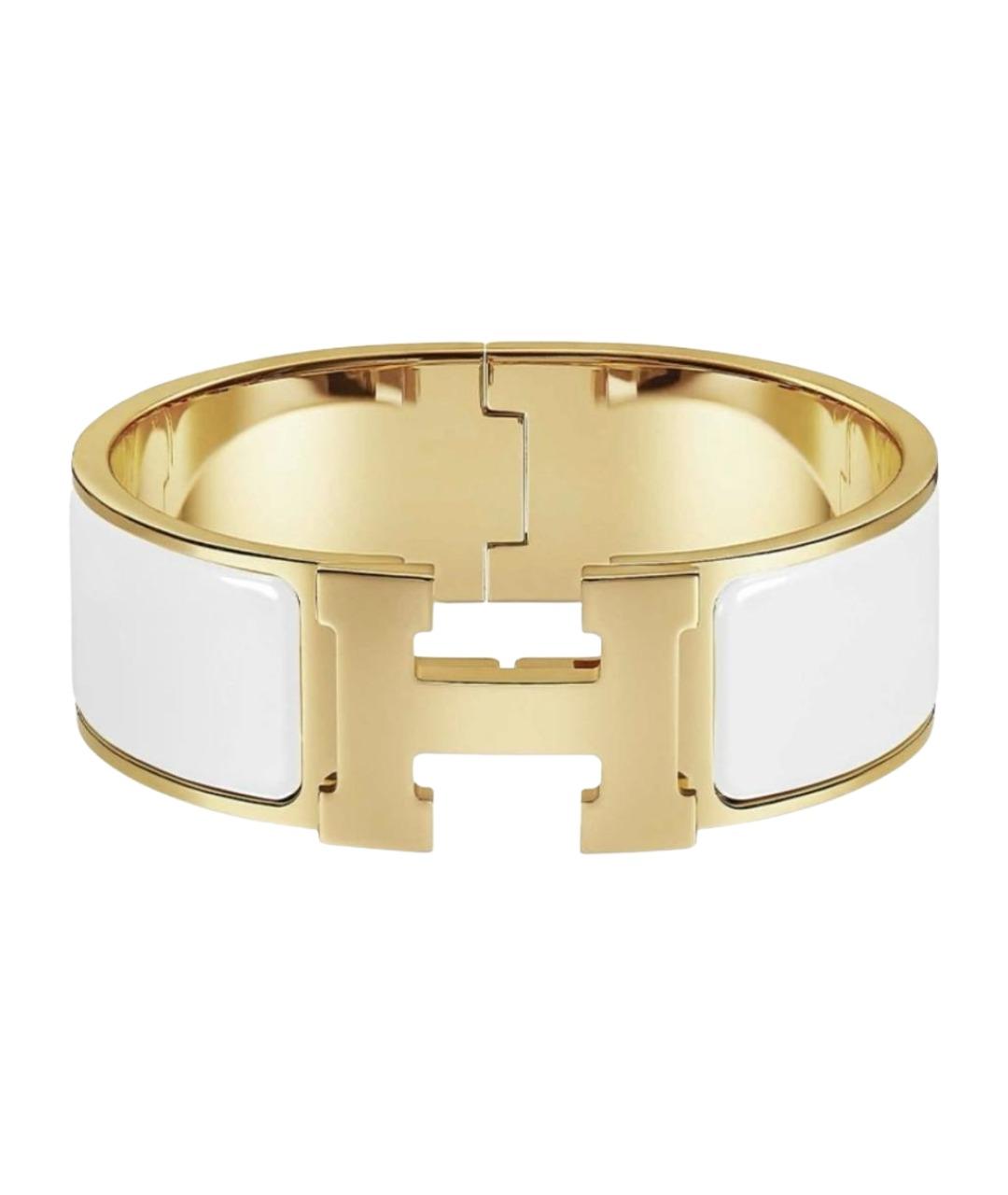 HERMES Белый позолоченный браслет, фото 1