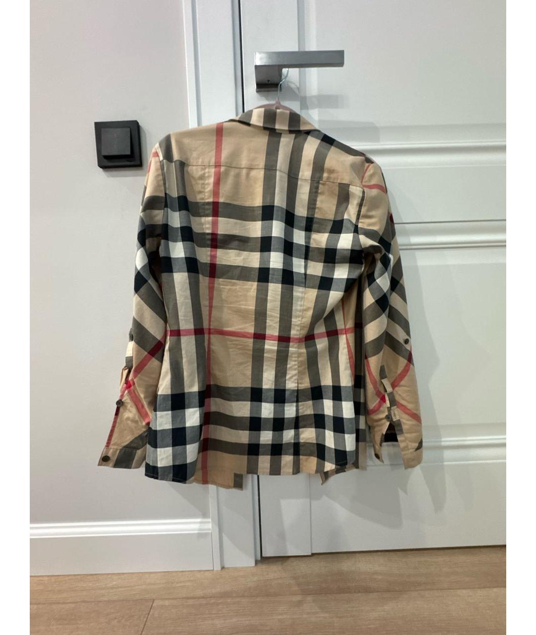 BURBERRY Бежевая хлопковая рубашка, фото 2