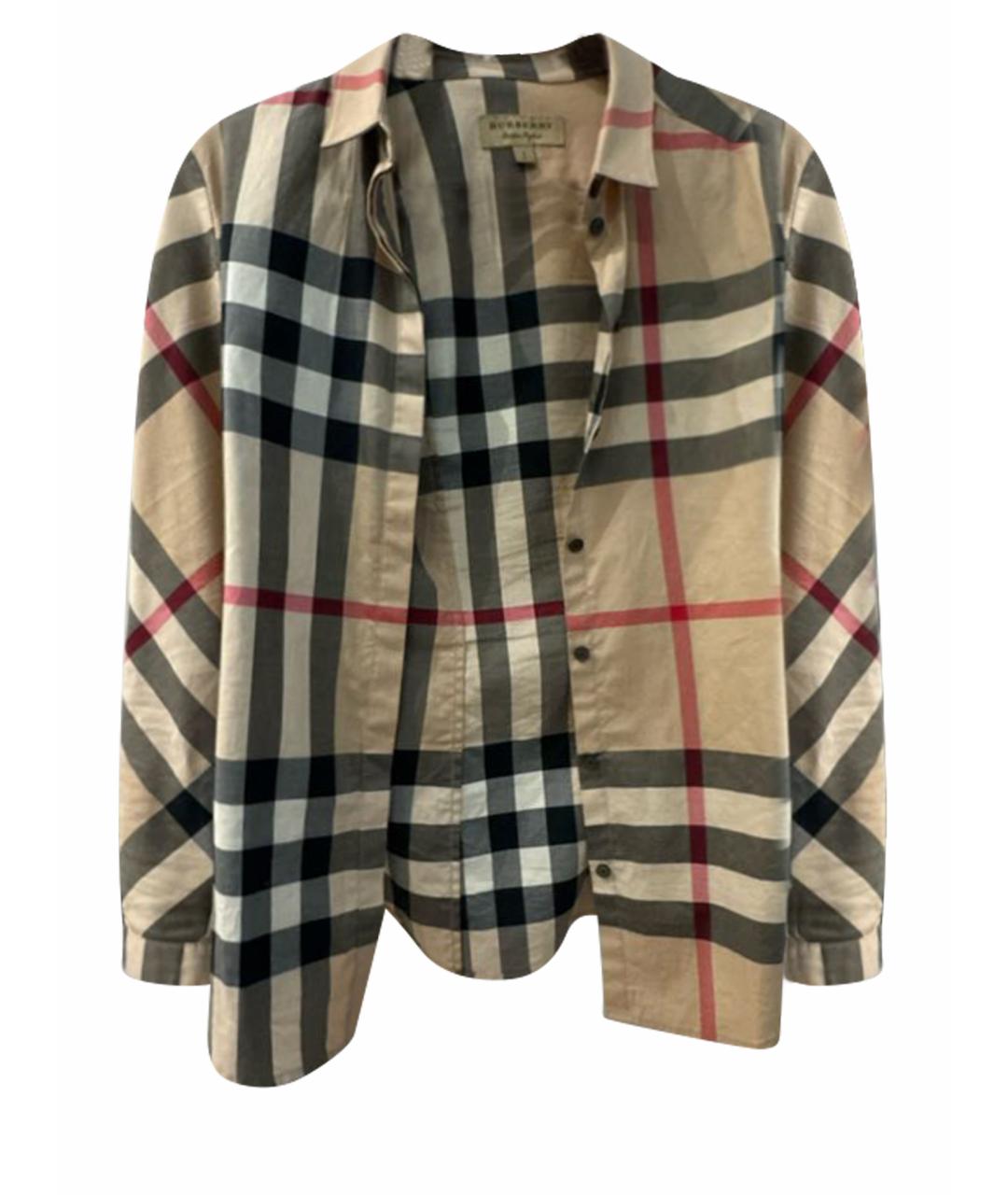 BURBERRY Бежевая хлопковая рубашка, фото 1
