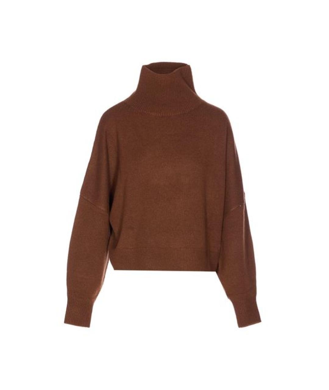 LOULOU STUDIO Коричневый шерстяной джемпер / свитер, фото 1