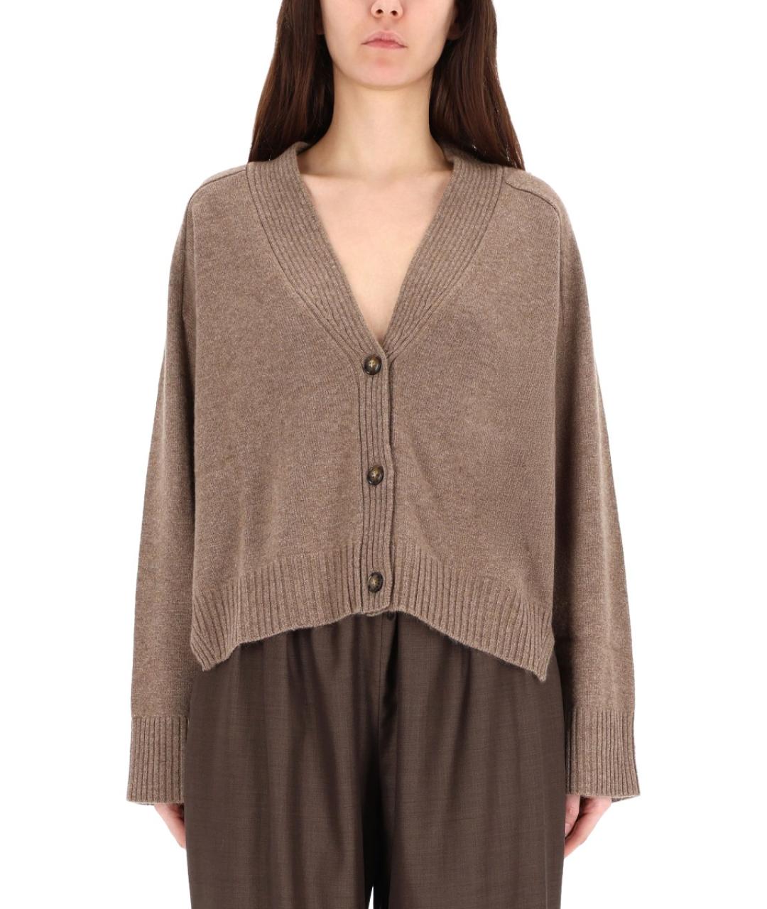 LOULOU STUDIO Коричневый кашемировый кардиган, фото 2
