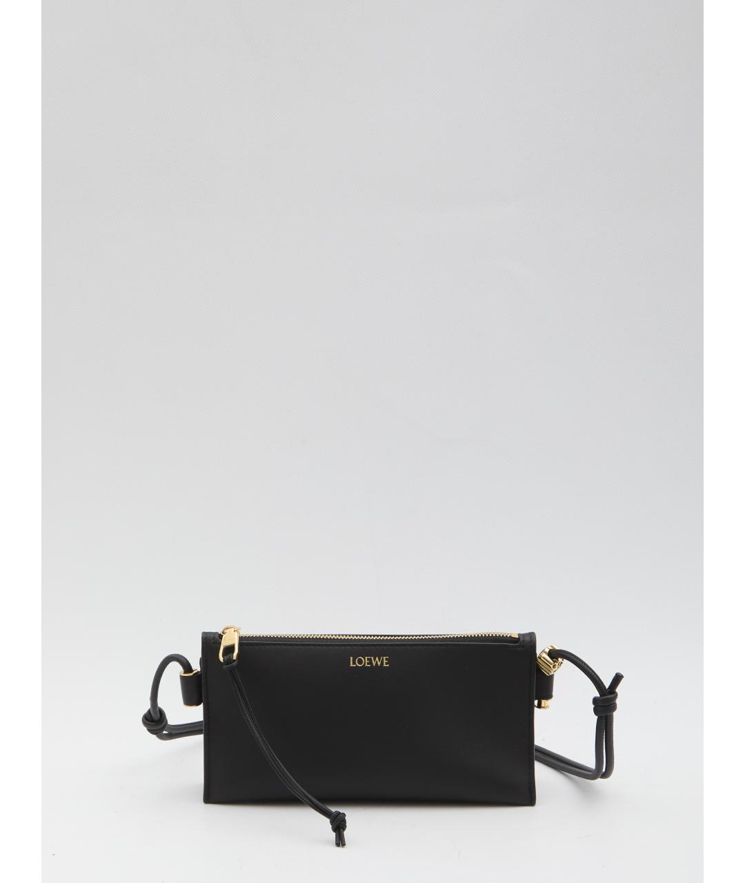 LOEWE Черная кожаная сумка через плечо, фото 5