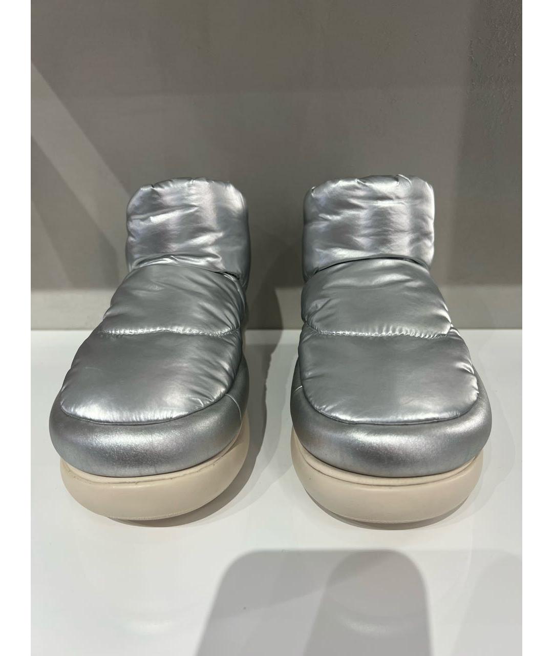 UGG AUSTRALIA Серебряные кожаные ботинки, фото 2