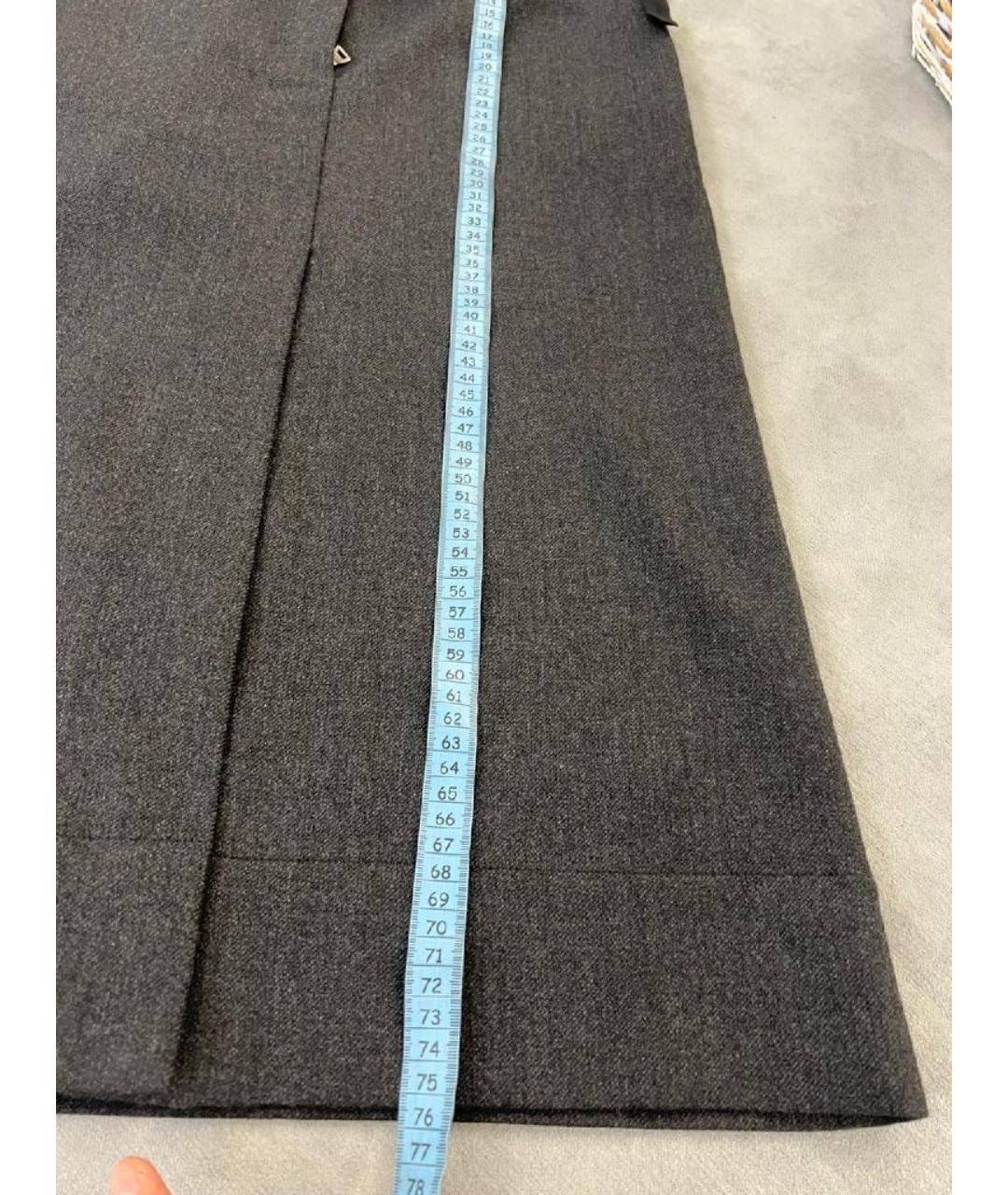 PRADA Антрацитовая полиамидовая юбка миди, фото 7