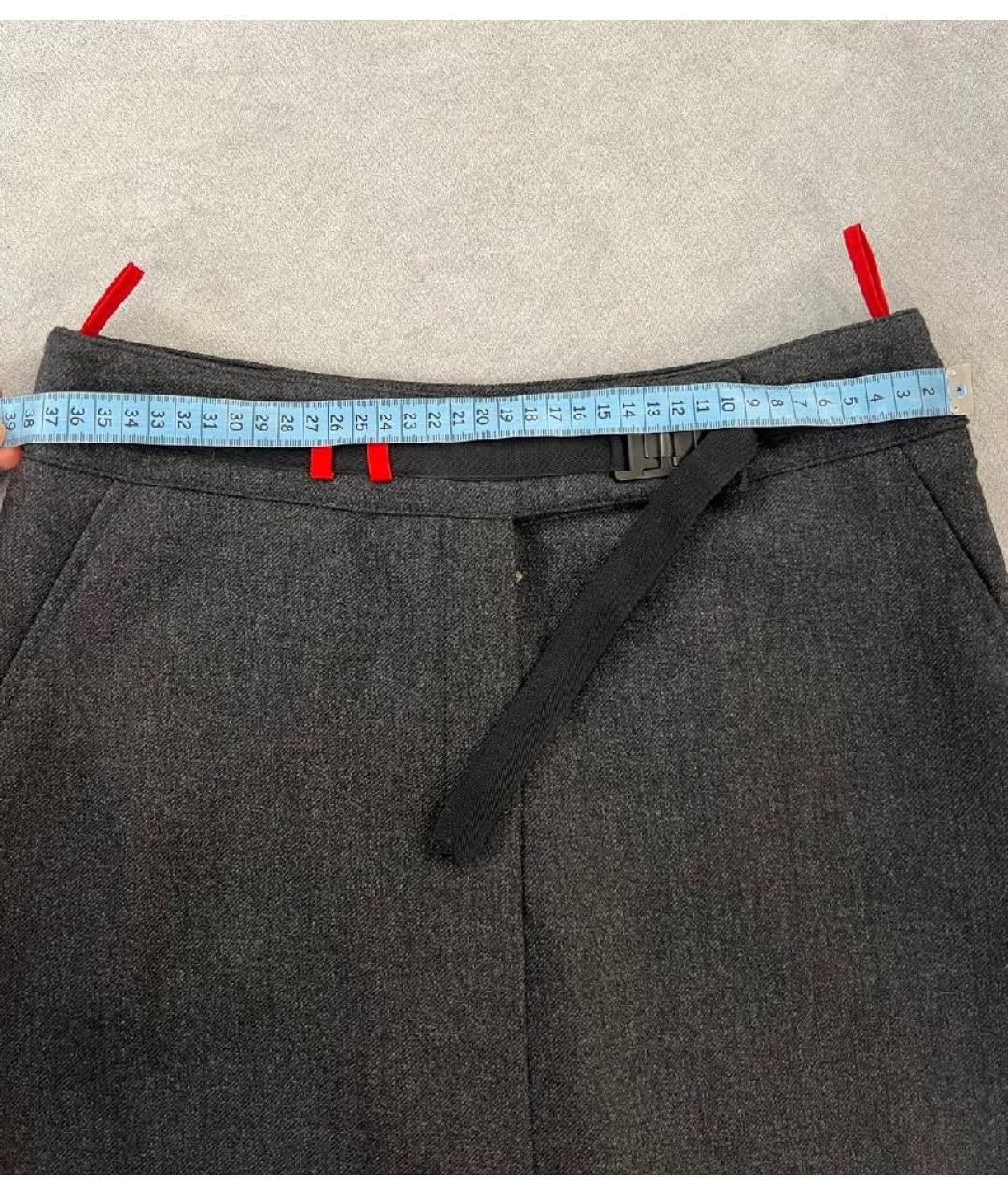 PRADA Антрацитовая полиамидовая юбка миди, фото 6