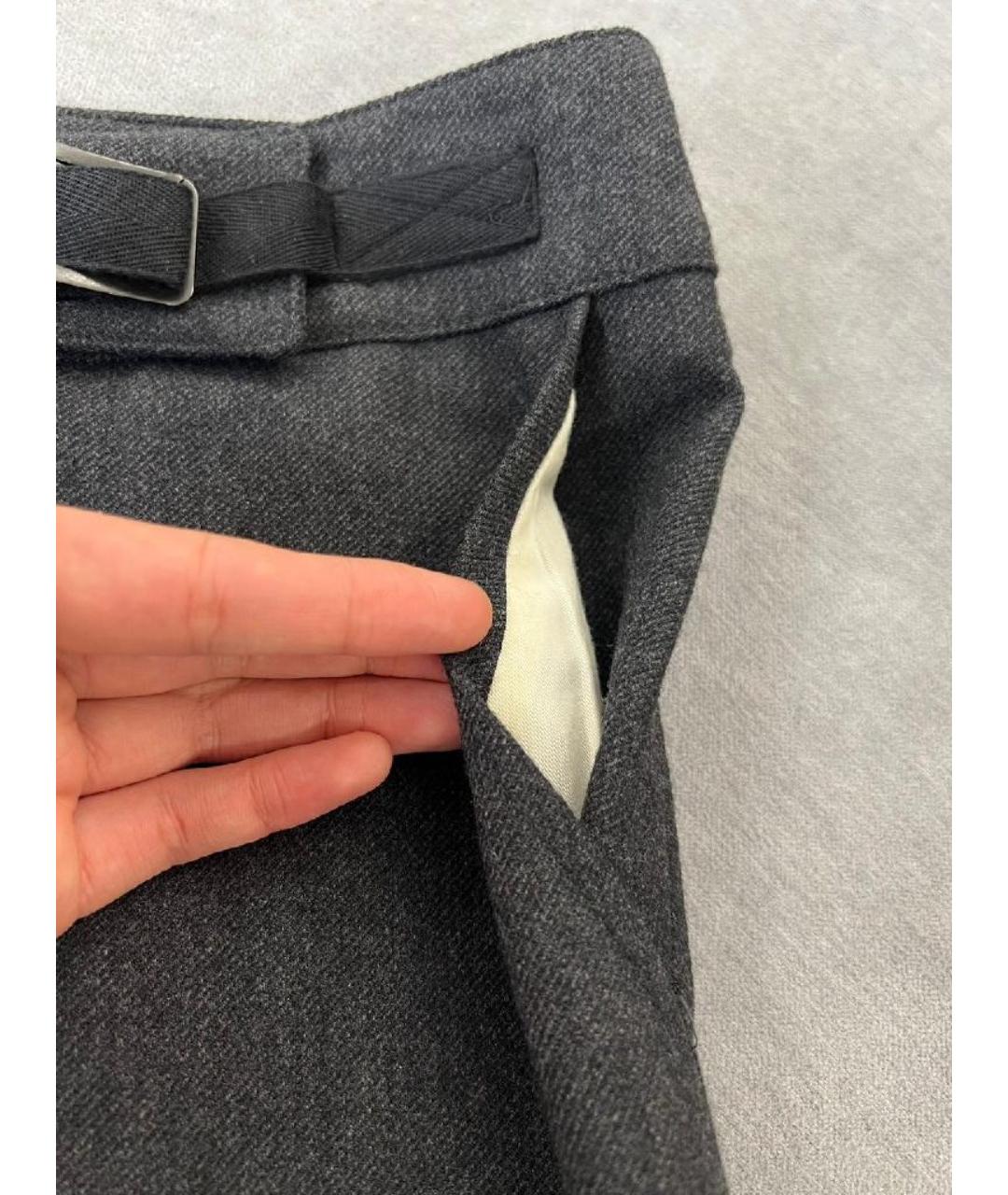 PRADA Антрацитовая полиамидовая юбка миди, фото 5