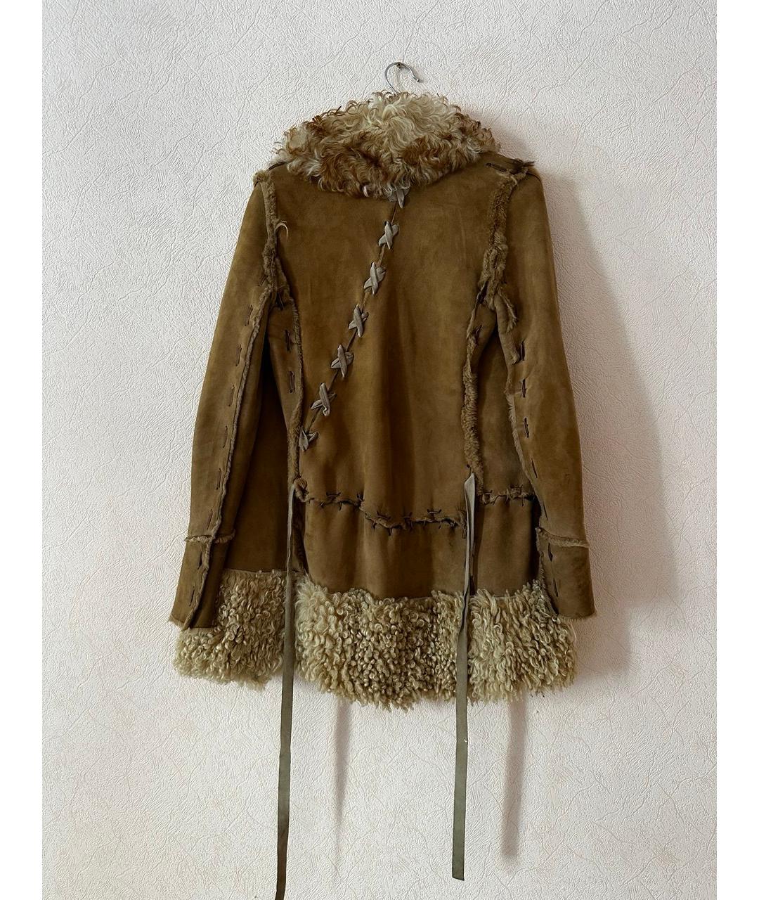 DOLCE&GABBANA Бежевая меховая дубленка, фото 2