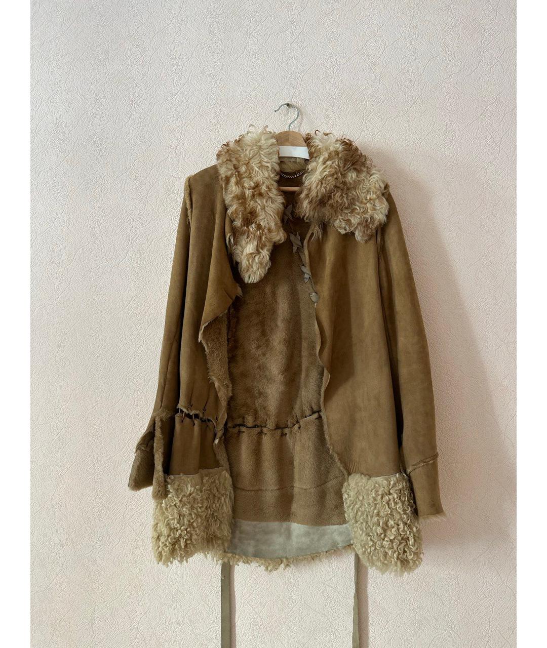 DOLCE&GABBANA Бежевая меховая дубленка, фото 6