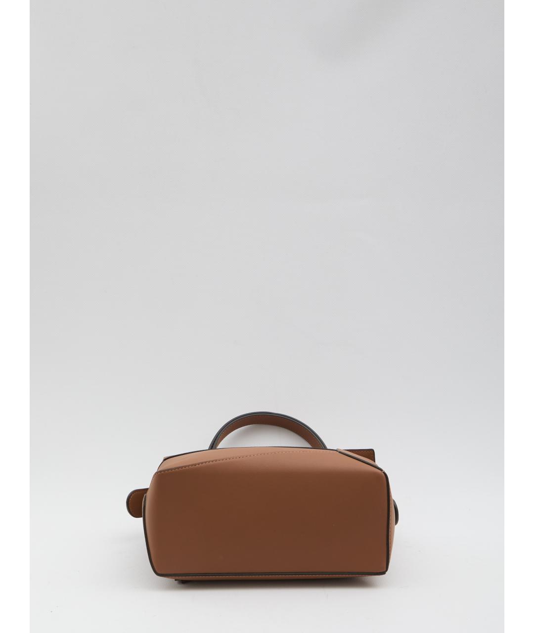 LOEWE Коричневая кожаная сумка через плечо, фото 3