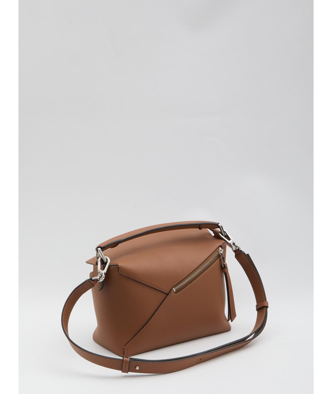 LOEWE Коричневая кожаная сумка через плечо, фото 2