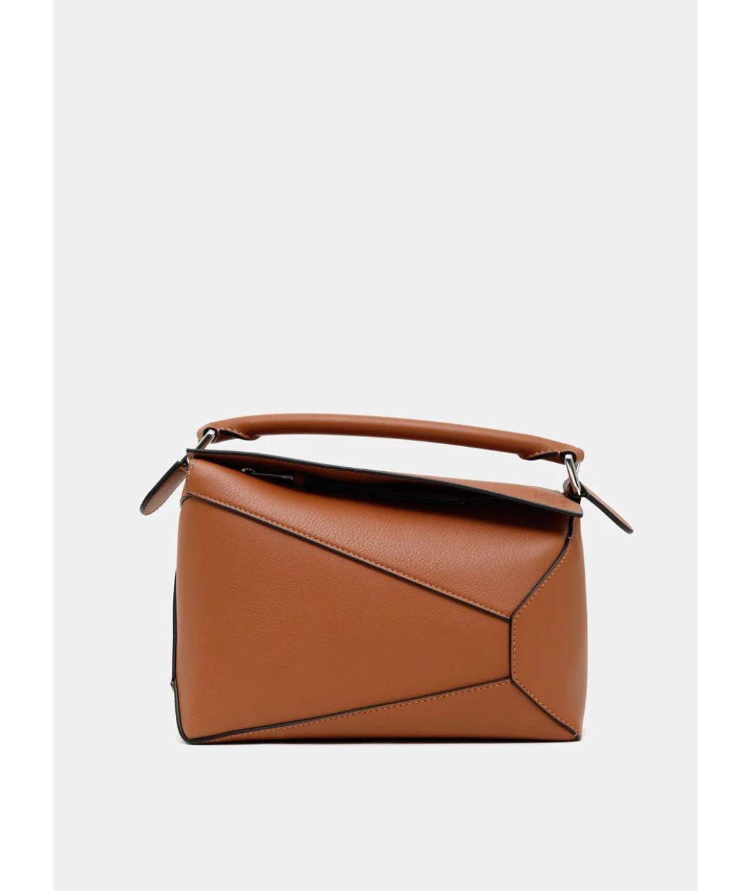 LOEWE Коричневая кожаная сумка через плечо, фото 5