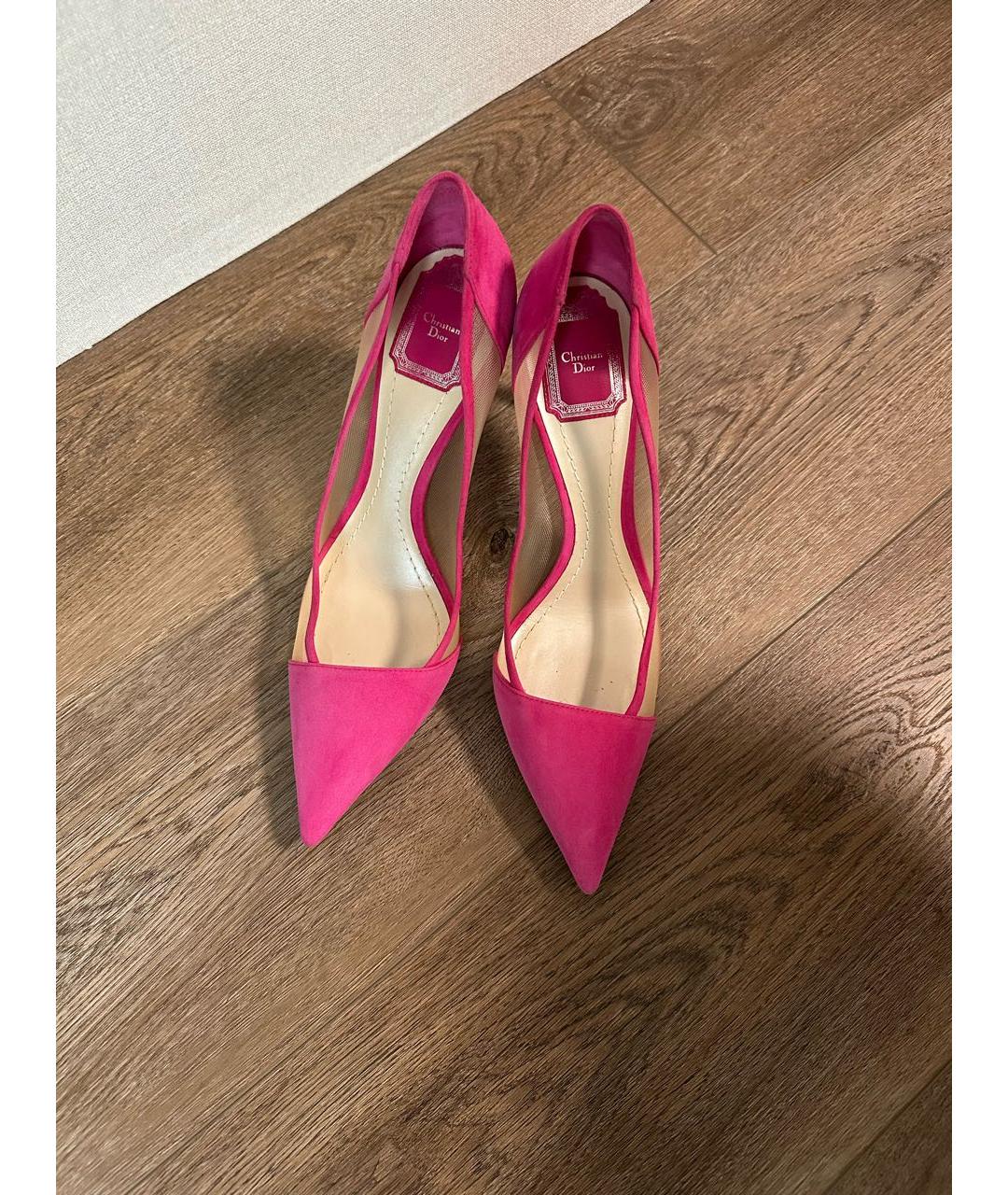 CHRISTIAN DIOR Розовые замшевые туфли, фото 2