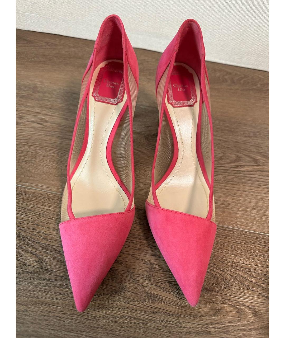 CHRISTIAN DIOR Розовые замшевые туфли, фото 3