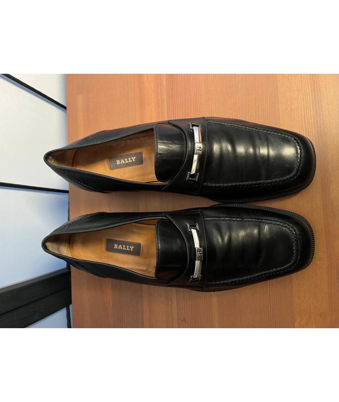 BALLY Черные кожаные лоферы, фото 3