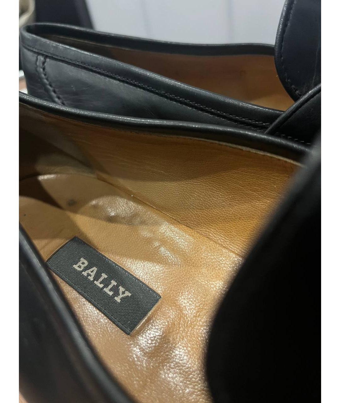 BALLY Черные кожаные лоферы, фото 7