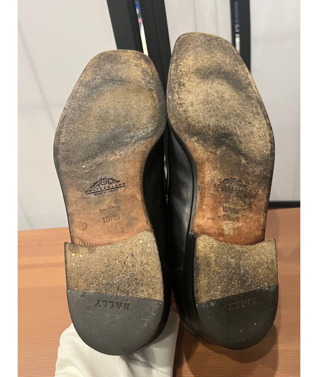 BALLY Черные кожаные лоферы, фото 5