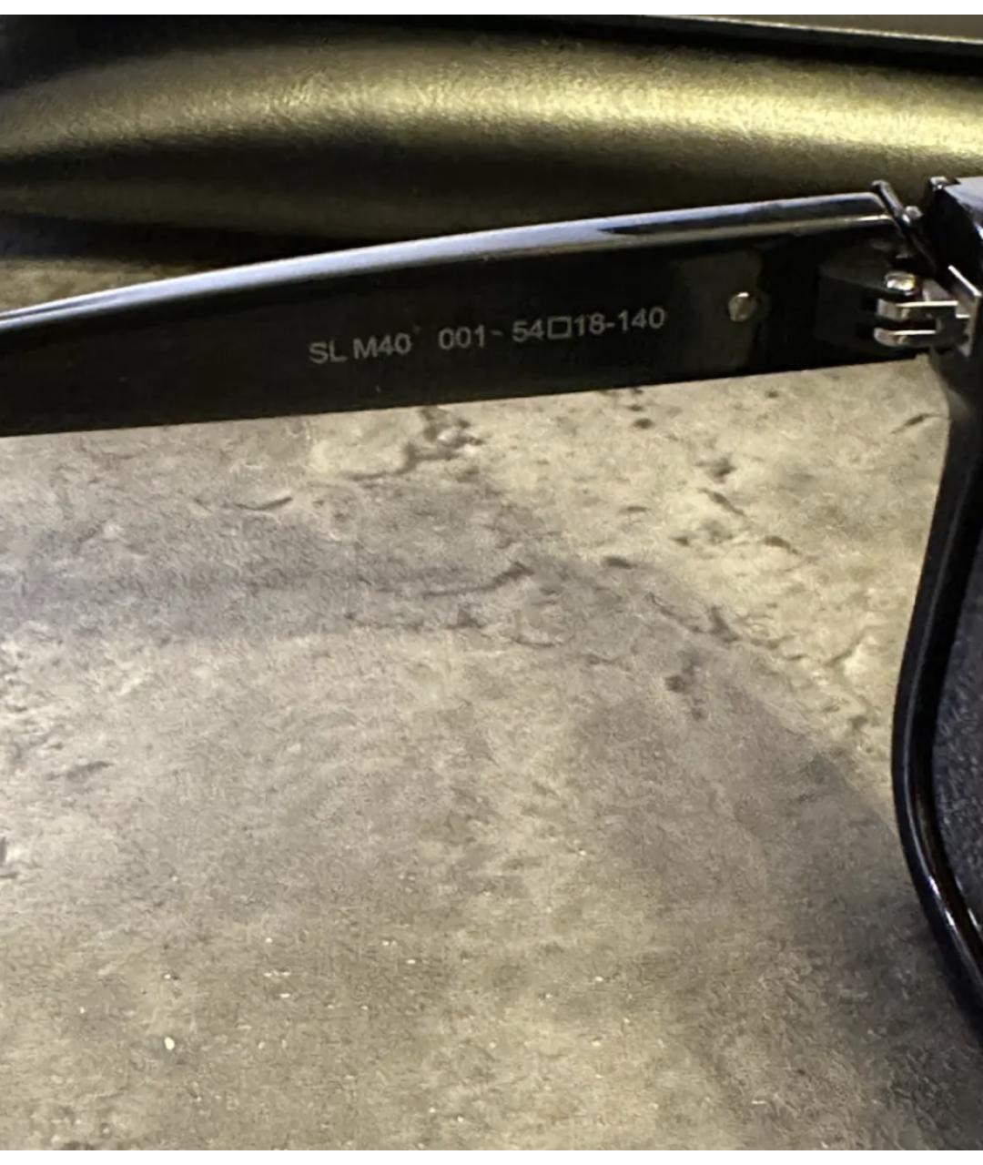 SAINT LAURENT Черные пластиковые солнцезащитные очки, фото 4