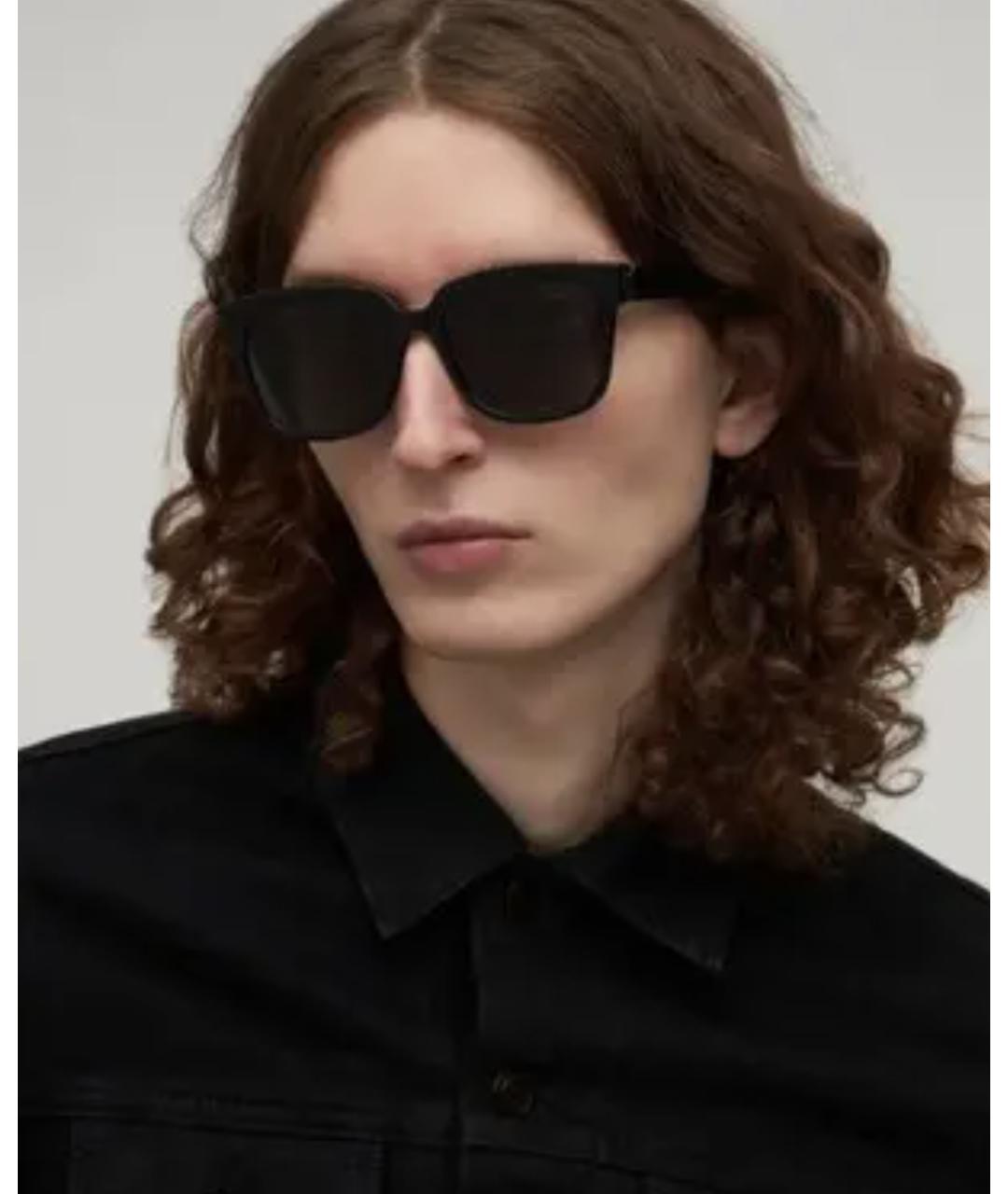 SAINT LAURENT Черные пластиковые солнцезащитные очки, фото 9