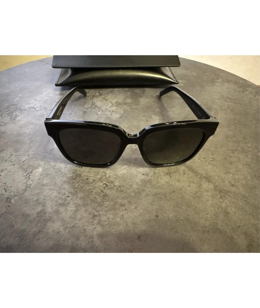 SAINT LAURENT Черные пластиковые солнцезащитные очки, фото 10