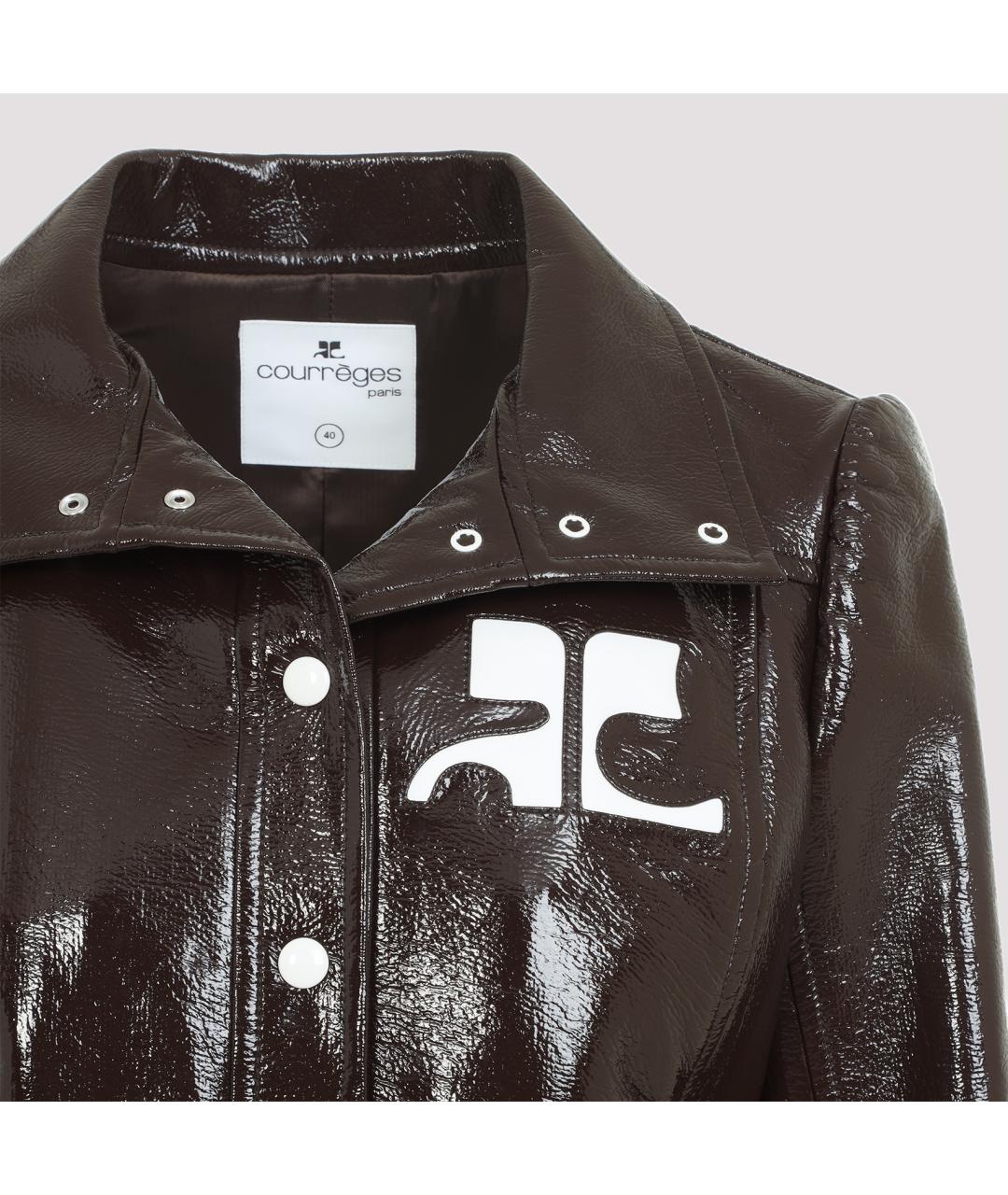 COURREGES Коричневая хлопковая куртка, фото 4