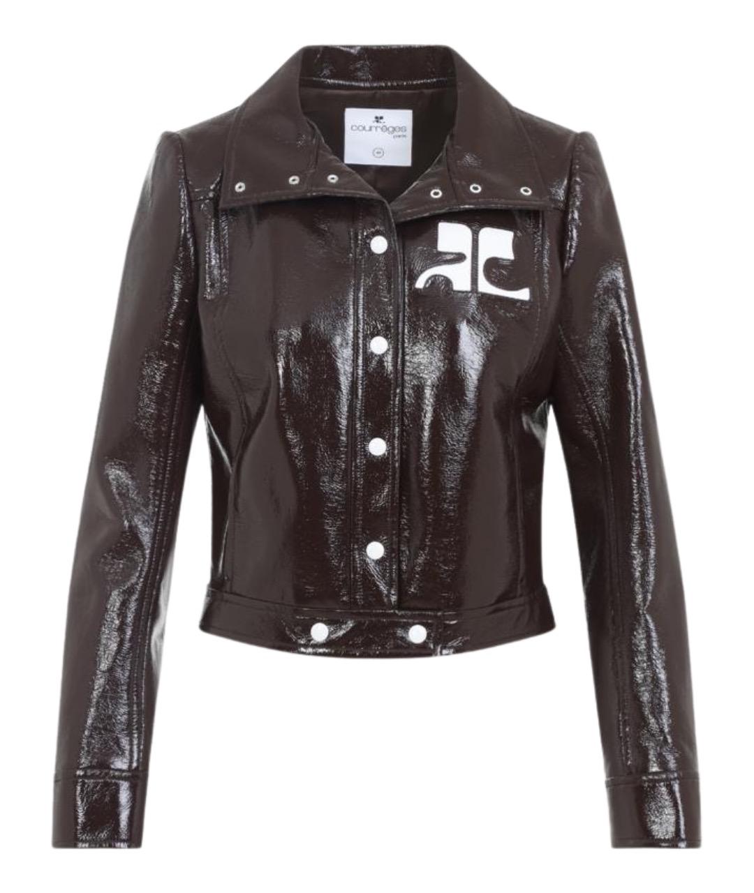 COURREGES Коричневая хлопковая куртка, фото 1